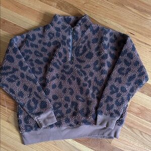 Grayson Threads Brown Leopard Print Hoodie